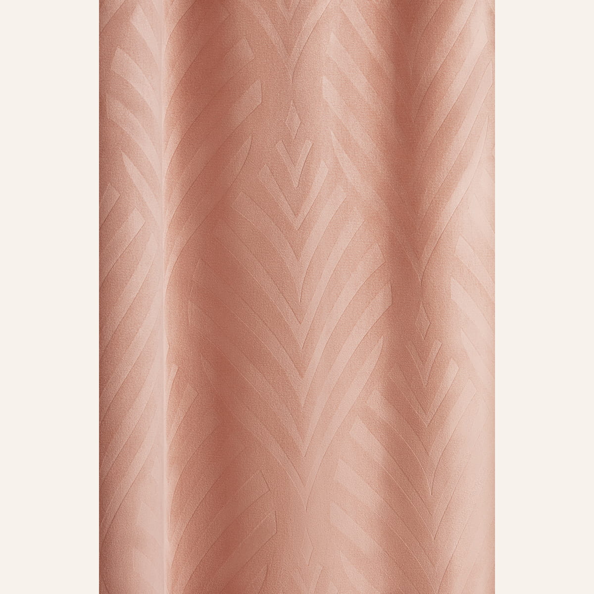 ZASŁONA WELUROWA LEAFLY - PUDROWY RÓŻ 140x250 SREBRNA PRZELOTKA