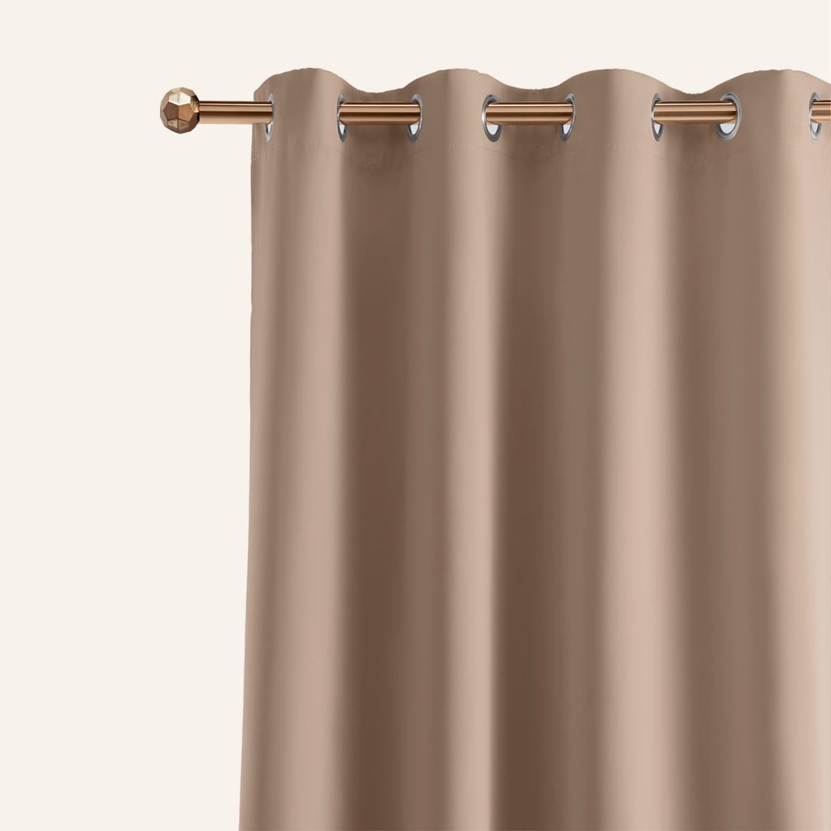 ZASŁONA ZACIEMNIAJĄCA LAUREL - BEŻOWA 140x260 PRZELOTKA