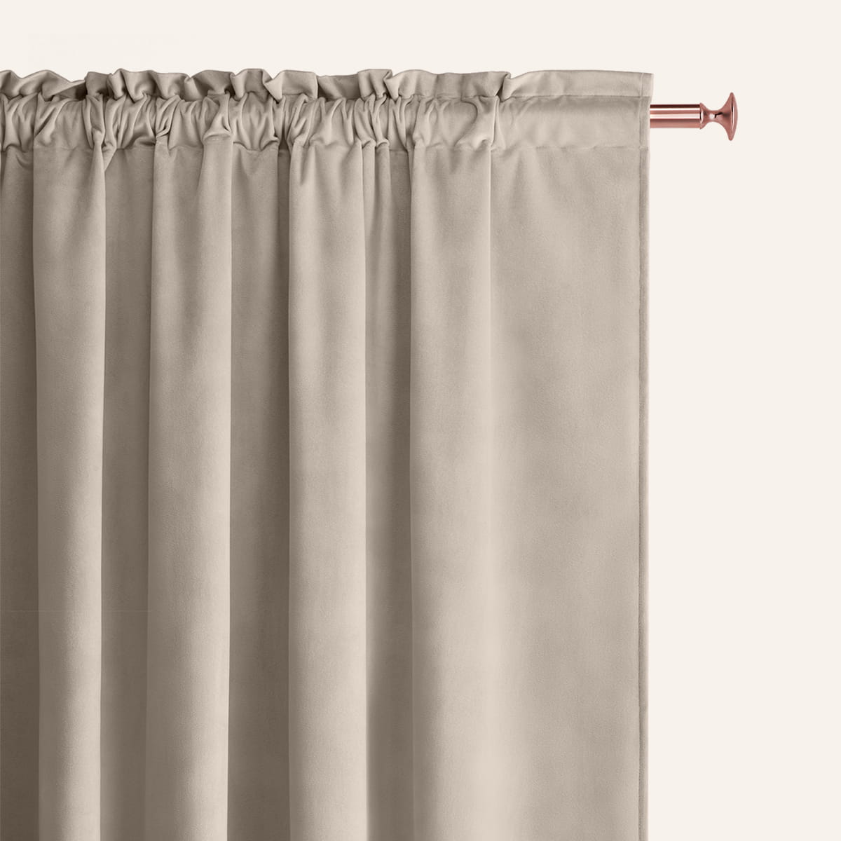 ZASŁONA WELUROWA CHARMY - BEŻOWA 140x280 TAŚMA