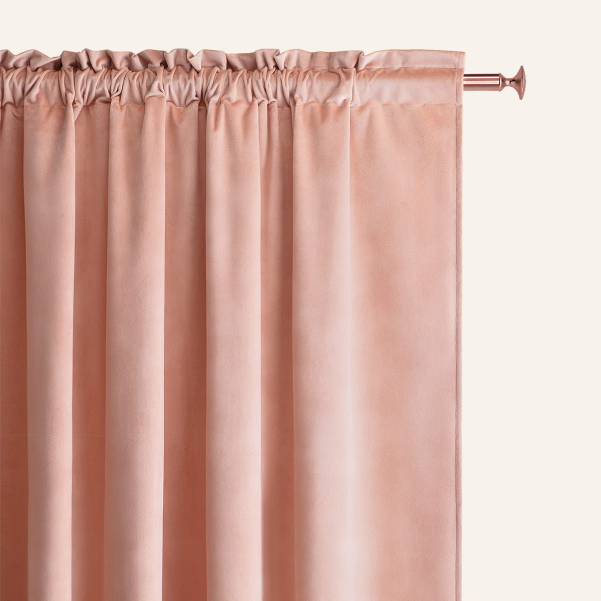 ZASŁONA WELUROWA CHARMY - PUDROWY RÓŻ 140x280 TAŚMA