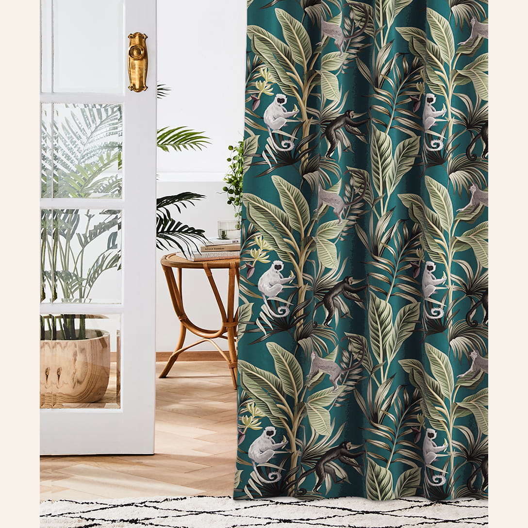 ZASŁONA HARMONY - Amazon Spirit BUTELKOWA ZIELEŃ 140x250 Taśma