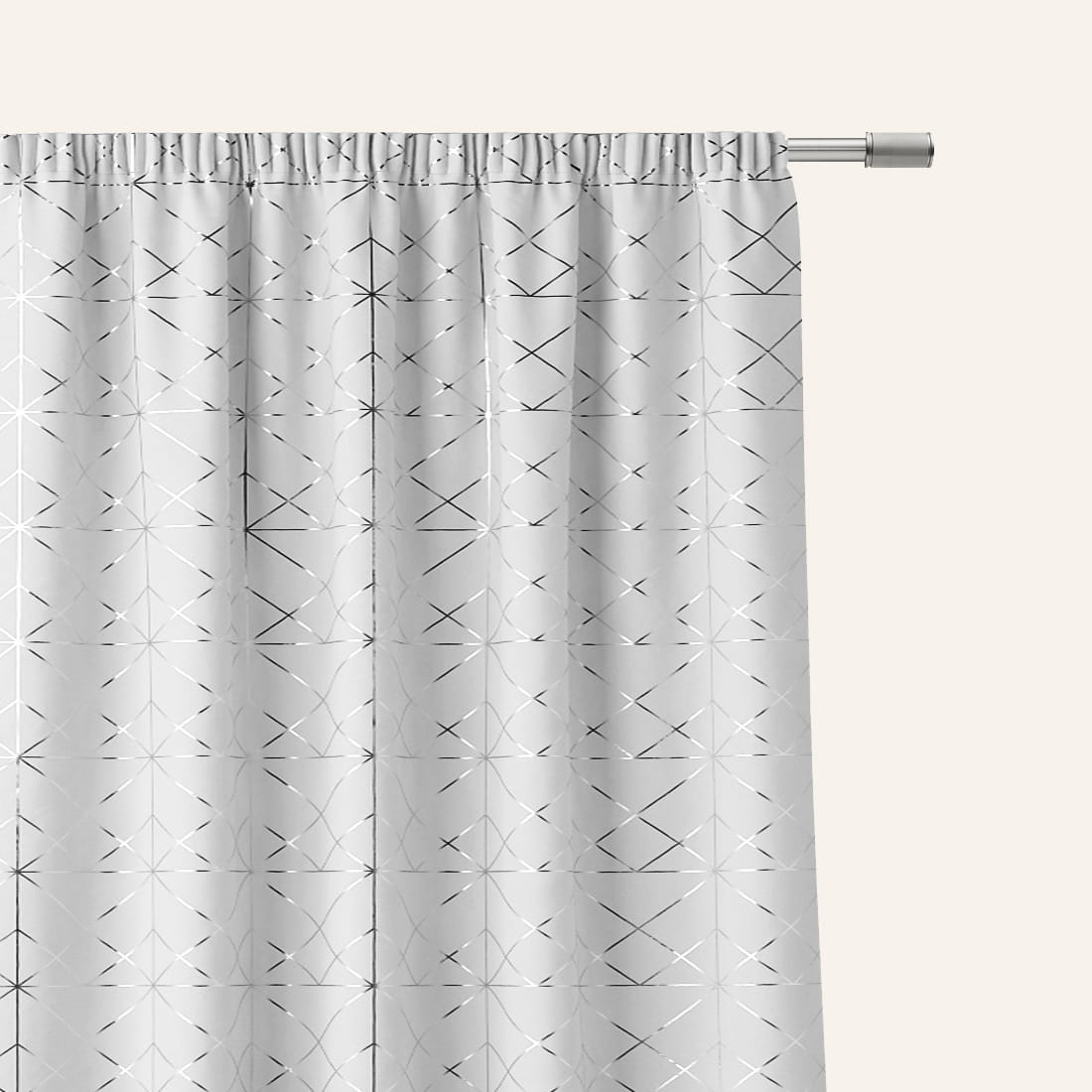 ZASŁONA GLAMMY - Biała 140x280 Taśma