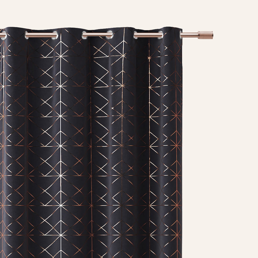 ZASŁONA GLAMMY - SZARA CIEMNA 140x250 PRZELOTKA