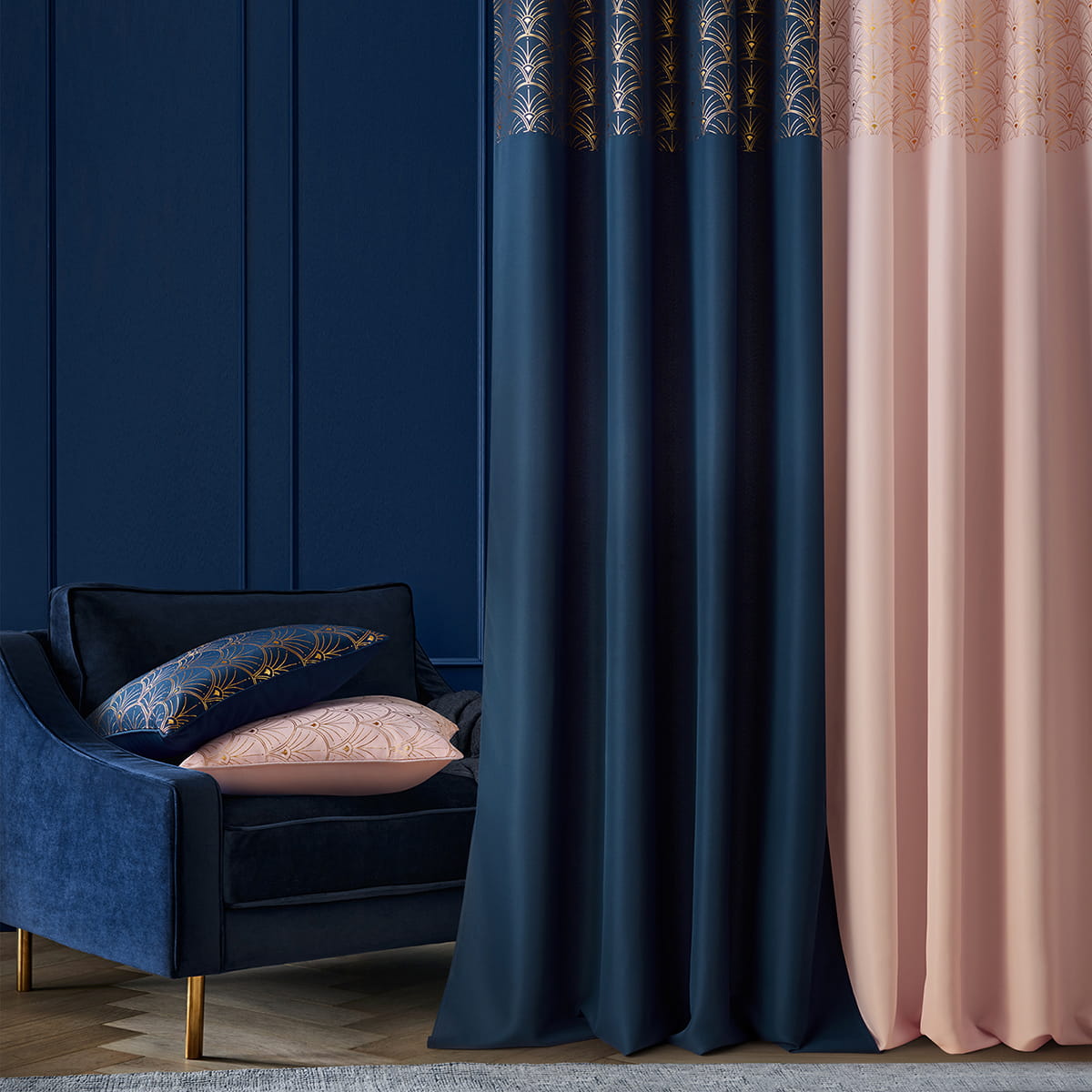 ZASŁONA BELISSA - Pudrowy Róż  140x280 Taśma