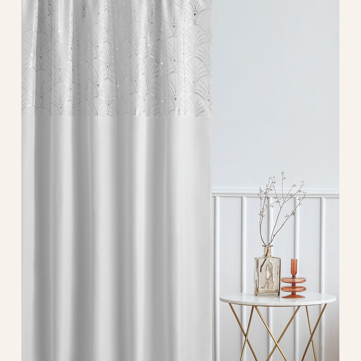 ZASŁONA BELISSA - Biała 140x280 PRZELOTKA