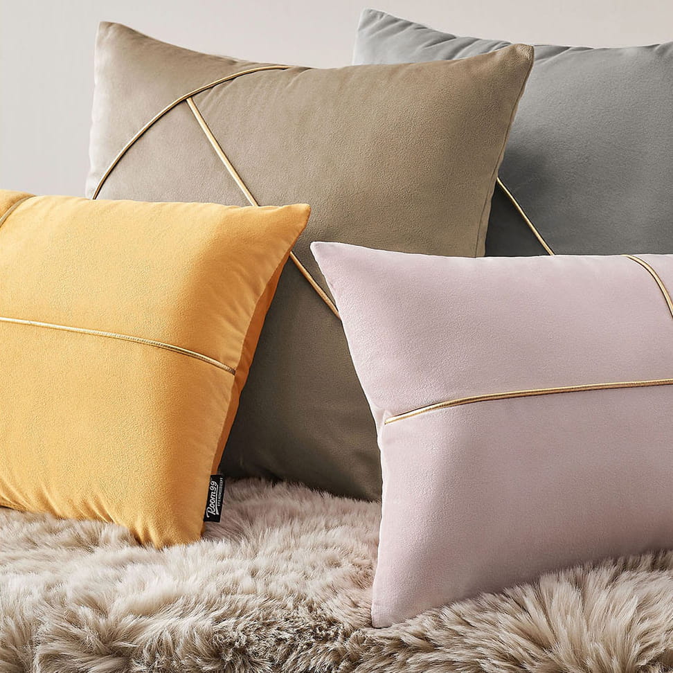 PODUSZKA DEKORACYJNA BE GLAM SIMPLE - KREMOWA 45x45 