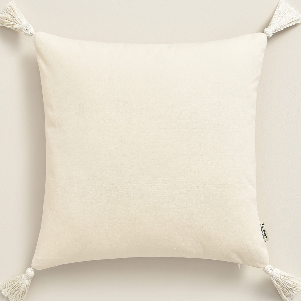  Poduszka dekoracyjna 40x40 kremowa z chwostami 