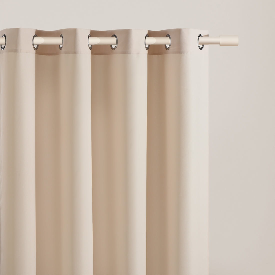 ZASŁONA AURA - KREMOWA 140x300 SREBRNA PRZELOTKA