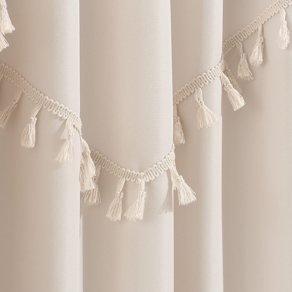 ZASŁONA CHLOE - BEŻOWA JASNA 140x280 Taśma