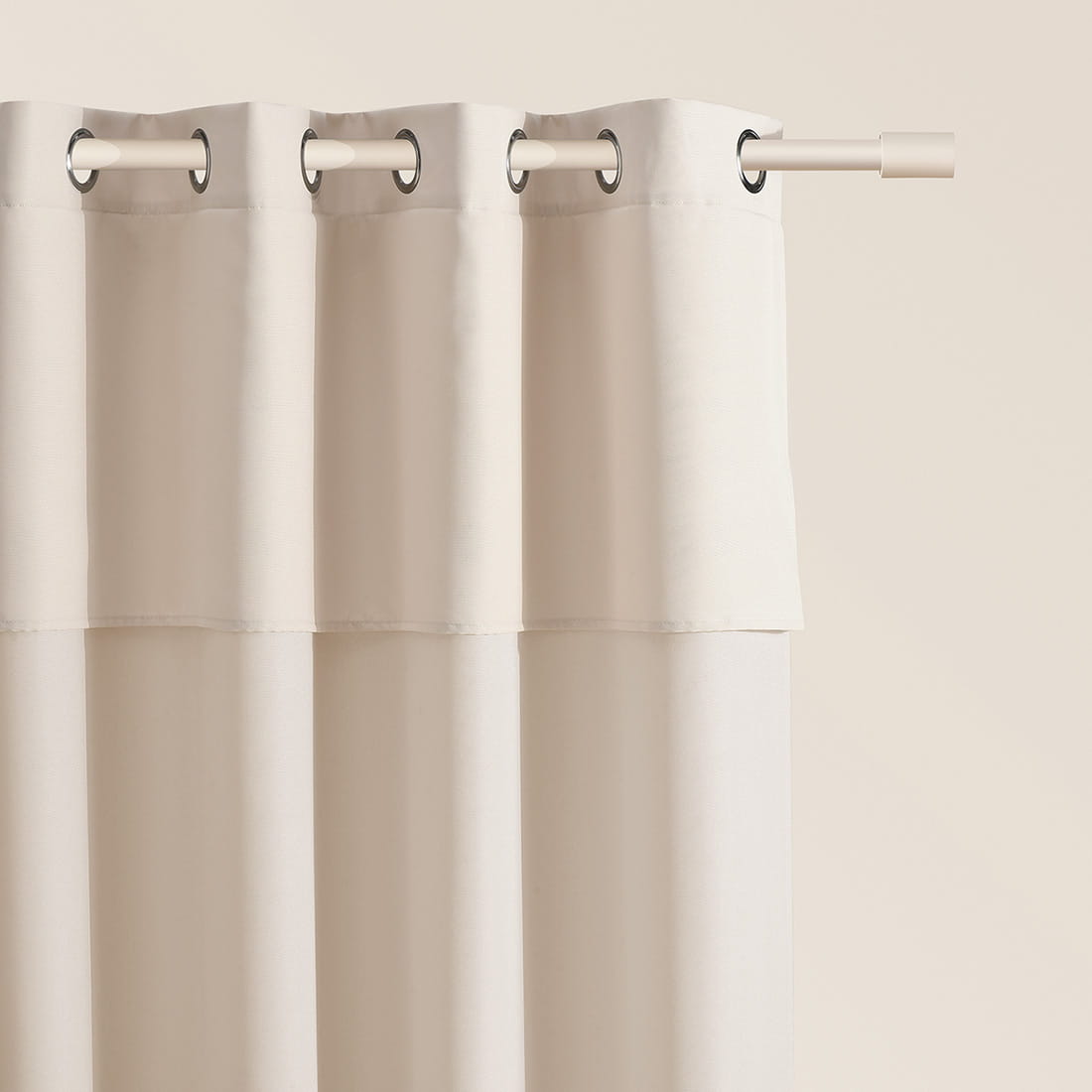 ZASŁONA MIA - BEŻOWA JASNA 140x280 PRZELOTKA