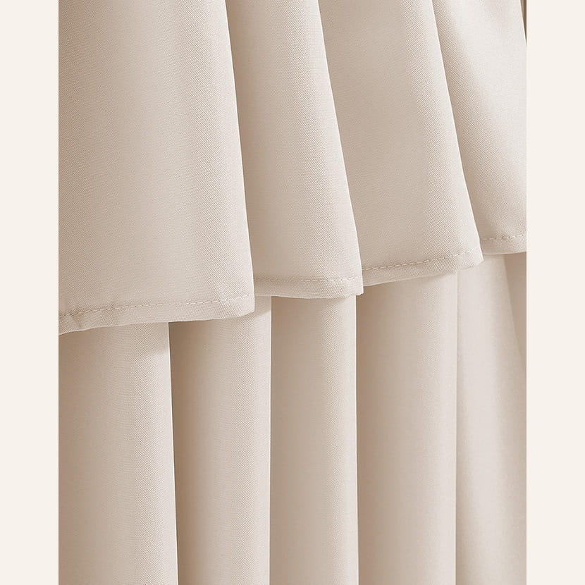 ZASŁONA MIA - BEŻOWA JASNA 140x280 PRZELOTKA