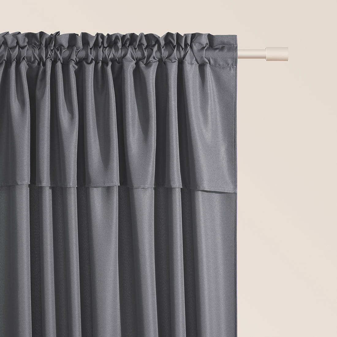 ZASŁONA MIA - SZARA CIEMNA 140x250 Taśma