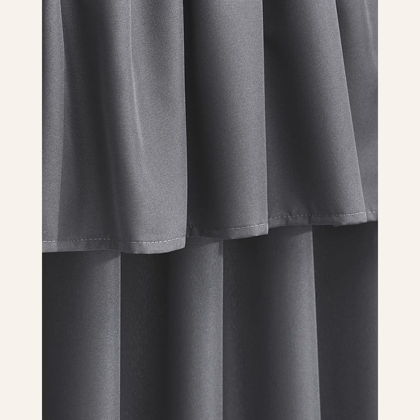 ZASŁONA MIA - SZARA CIEMNA 140x250 Taśma