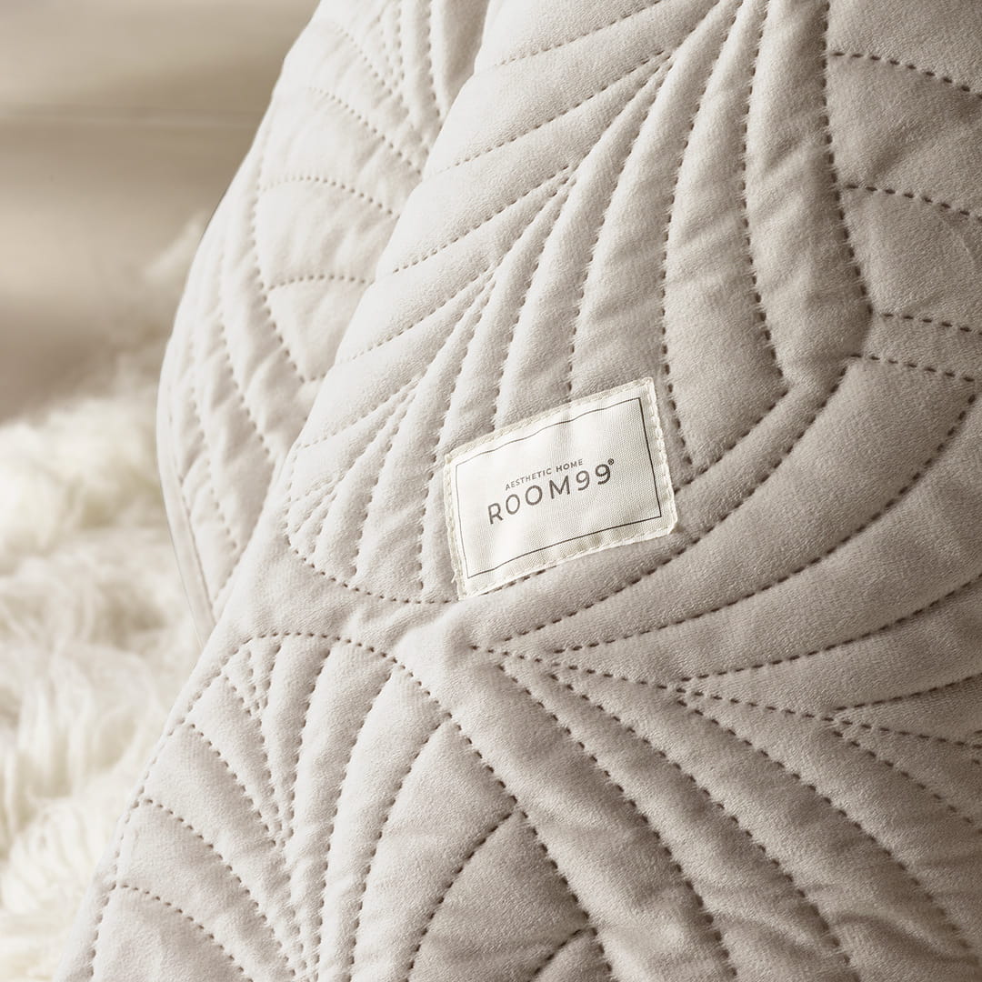 NARZUTA NA ŁÓŻKO WELUROWA FEEL - BEŻOWA 170x210