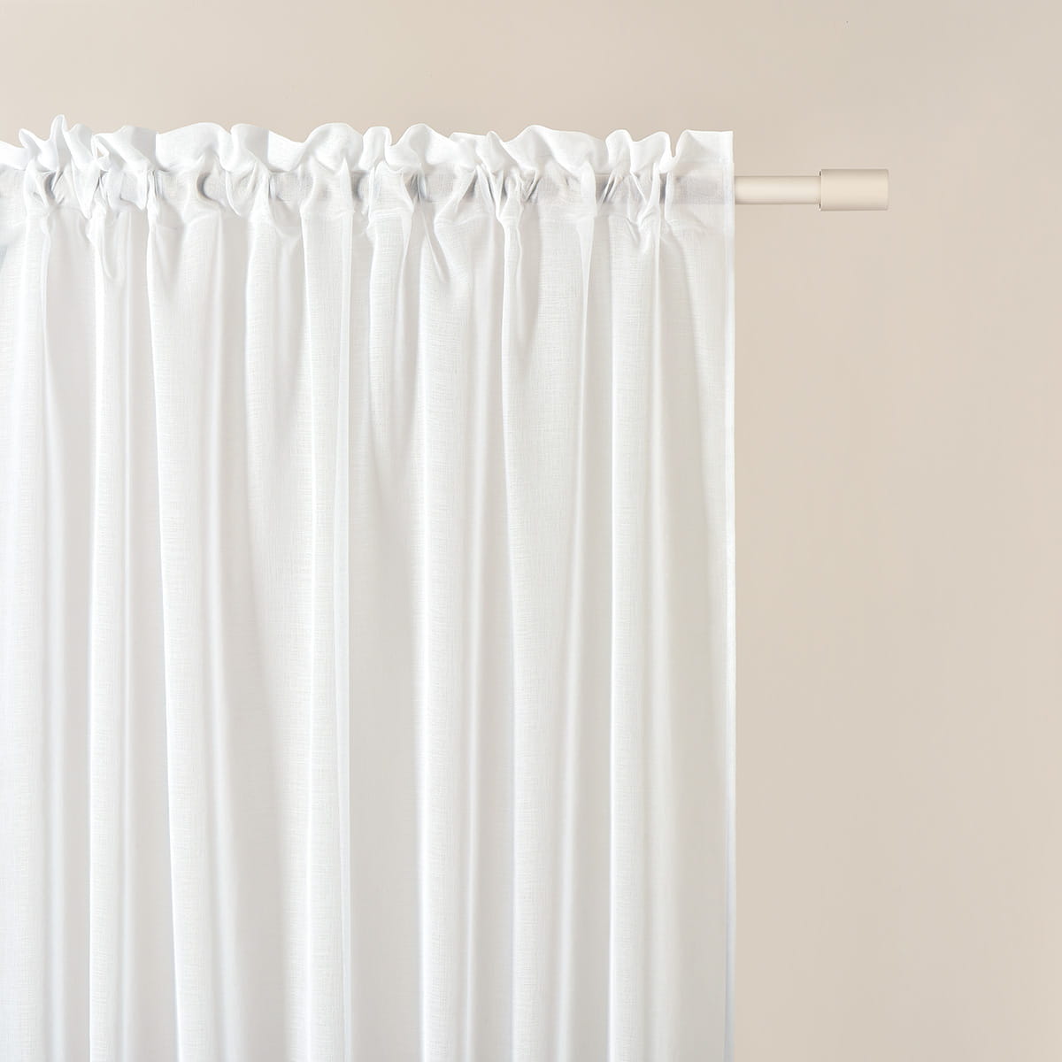  Tania firana biała 200x250 na żabkach - room99 