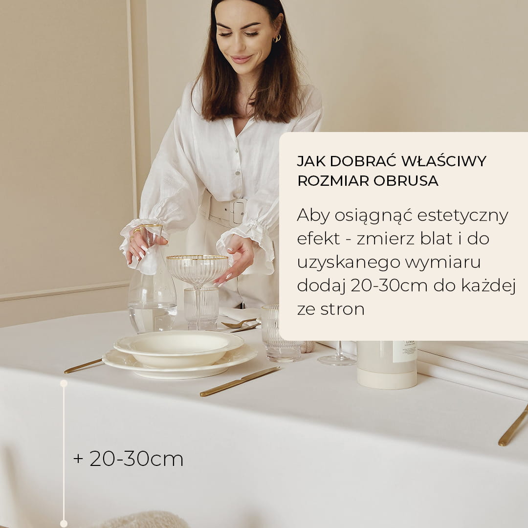 OBRUS PLAMOODPORNY AURA - BEŻOWY 140x220