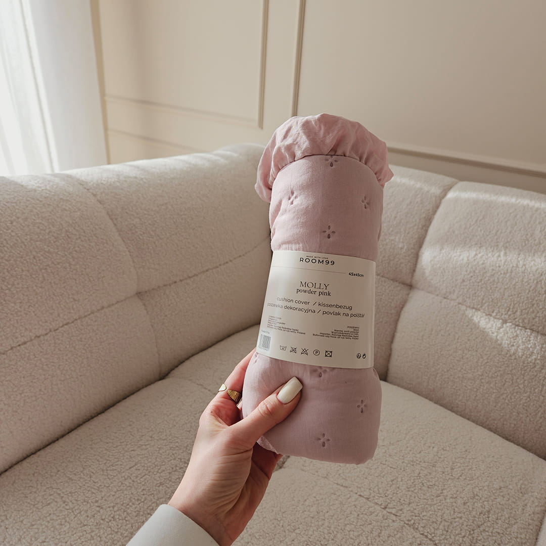 POSZEWKA DEKORACYJNA MOLLY - Pudrowy Róż 45x45