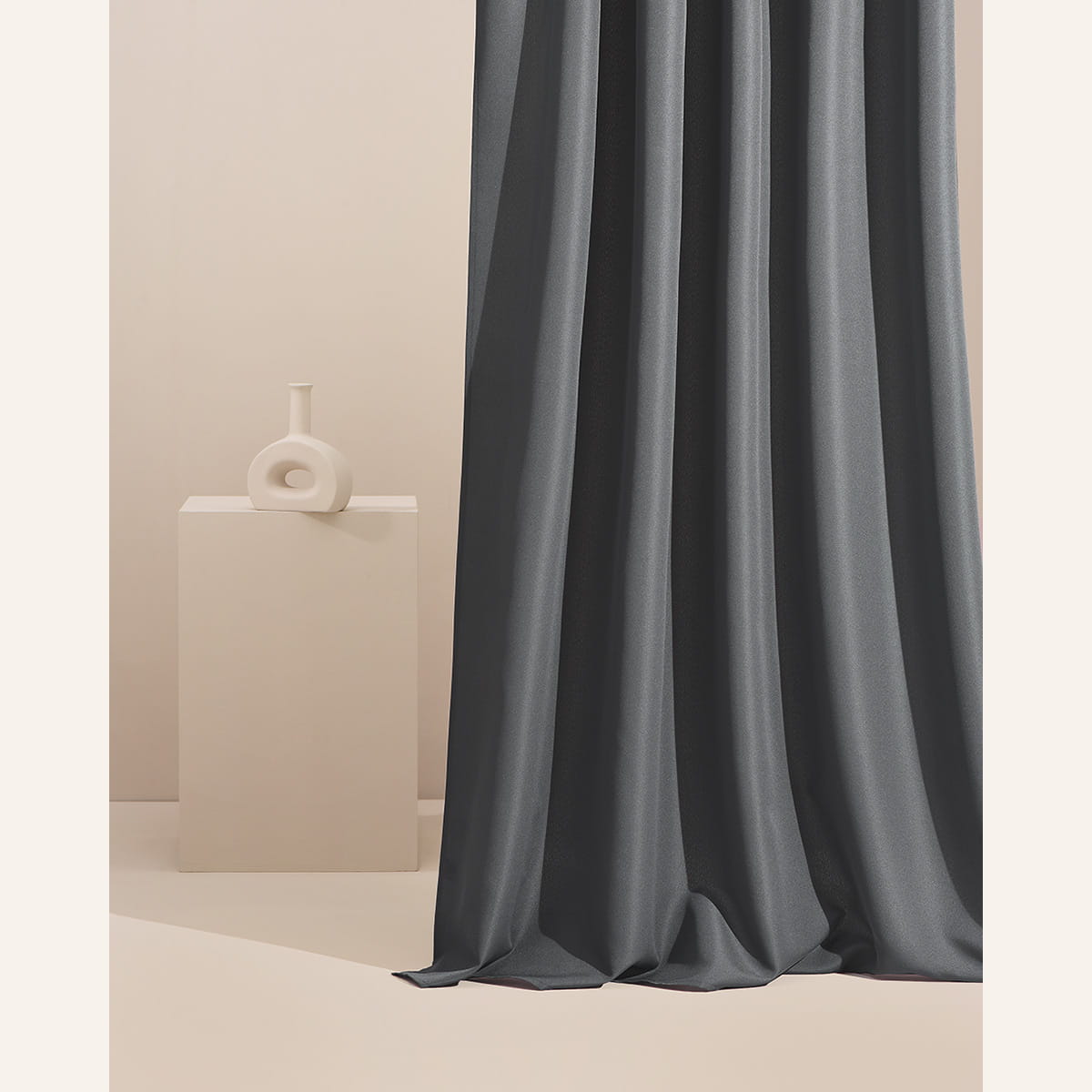 ZASŁONA NA TARAS GARDEN LINE - Szara ciemna 155x250 Szelki