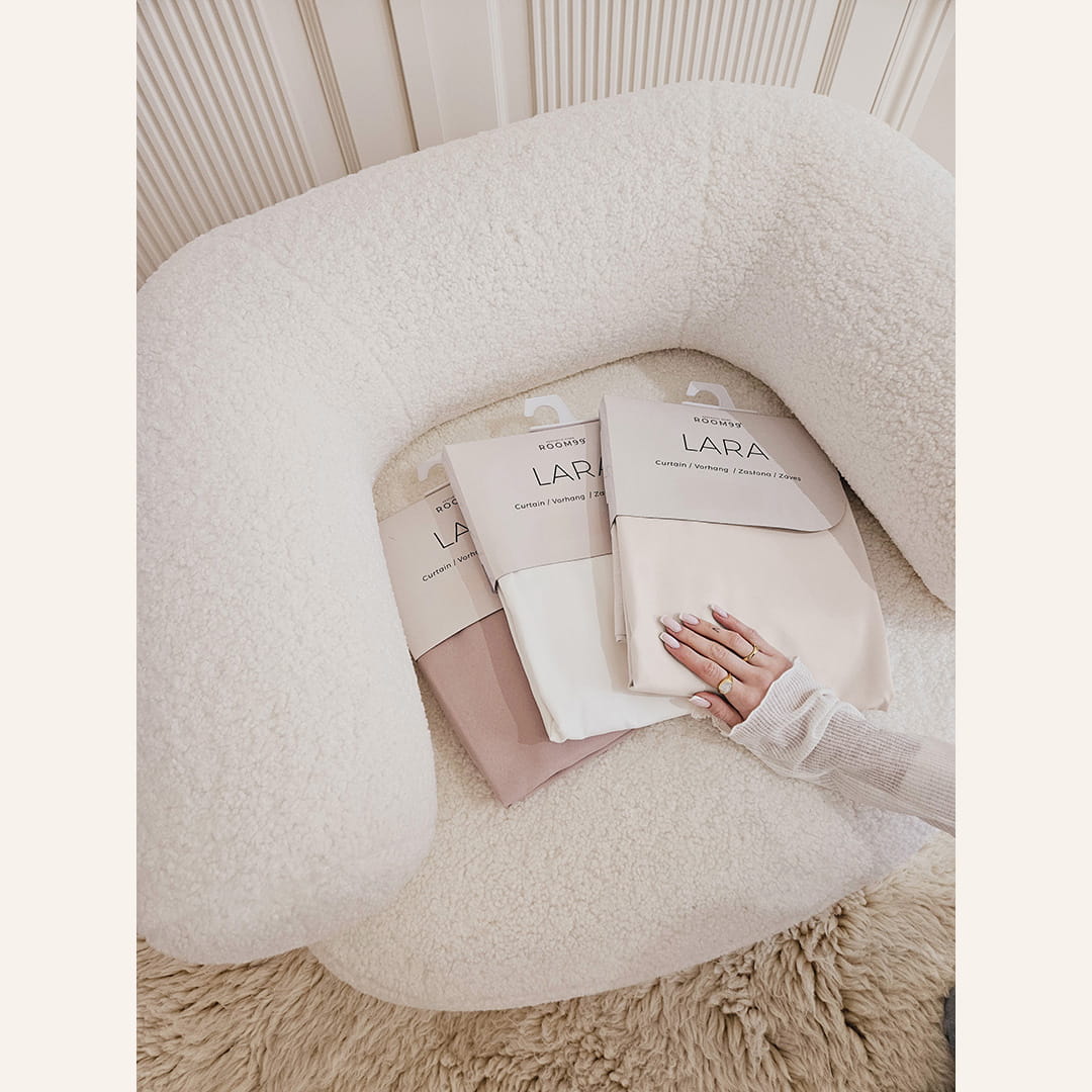 ZASŁONA LARA - SZARA JASNA 140x260 Taśma