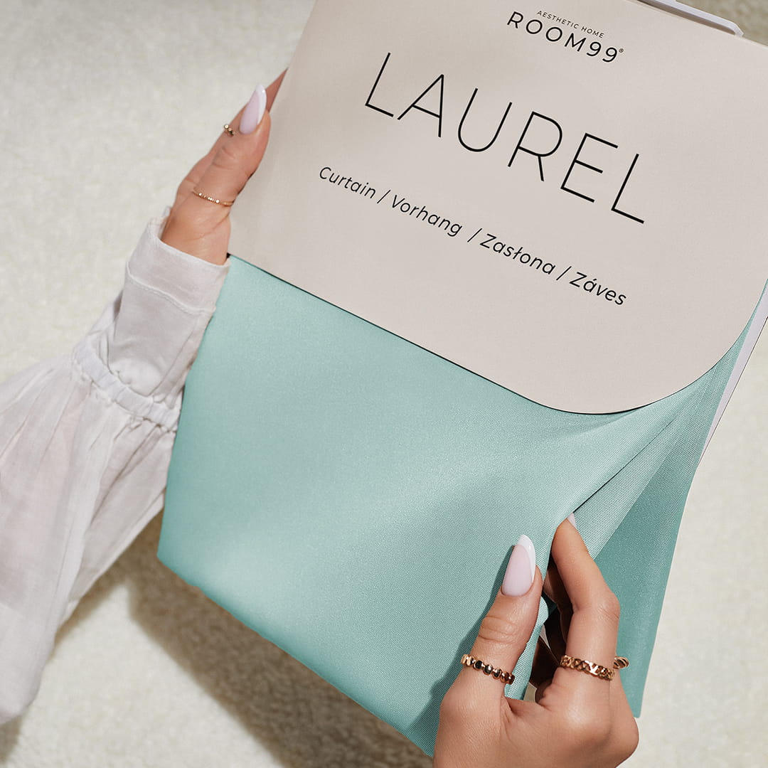 ZASŁONA ZACIEMNIAJĄCA LAUREL - MIĘTOWA 140x280 PRZELOTKA