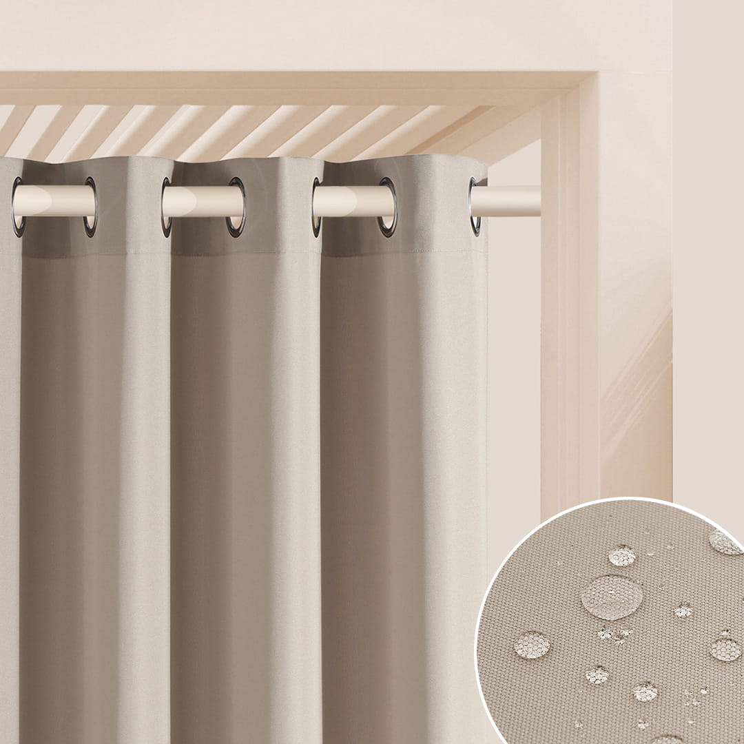  Zasłona na taras 155x220 w kolorze beżowym 