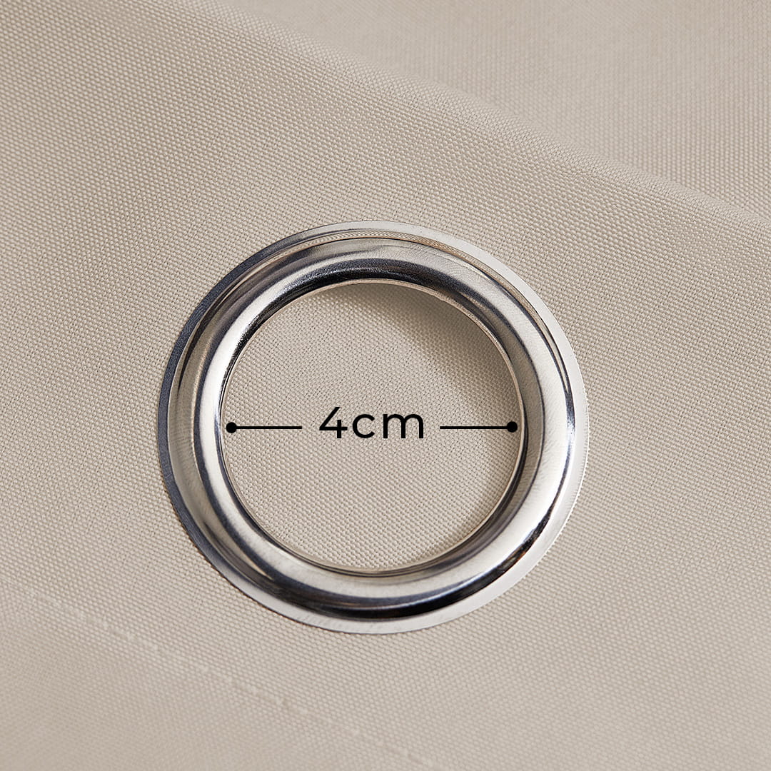 ZASŁONA NA TARAS GARDEN LINE - Beżowa jasna 155x220 Srebrna Przelotka