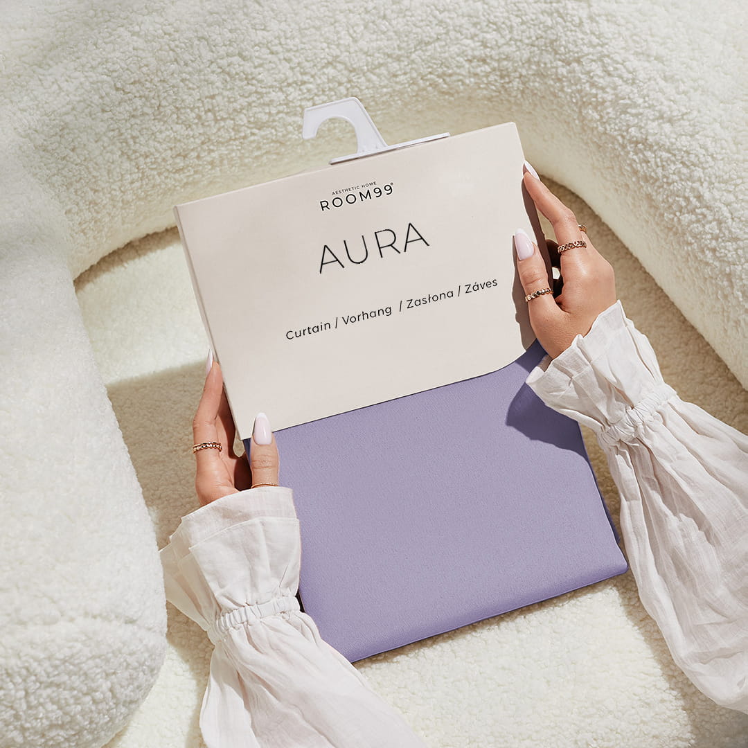 ZASŁONA AURA - Lila 140x250 Taśma