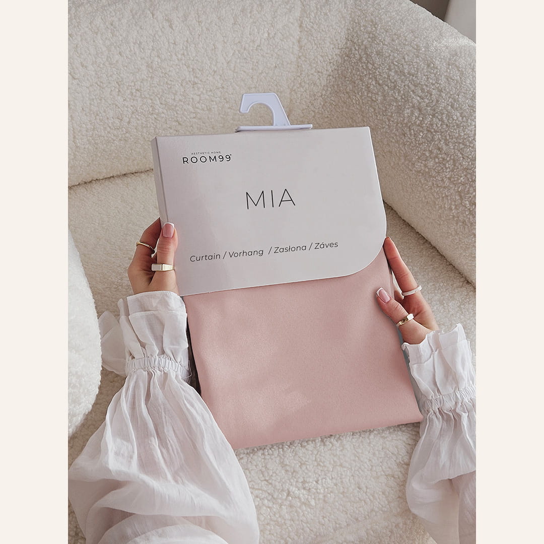 ZASŁONA MIA - PUDROWY RÓŻ 140x280 PRZELOTKA