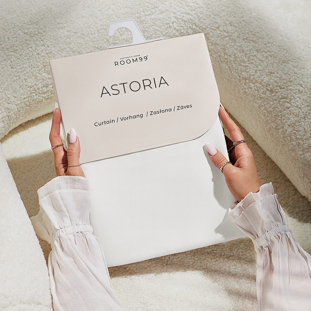 ZASŁONA ASTORIA - ZŁAMANA BIEL 140x280 PRZELOTKA