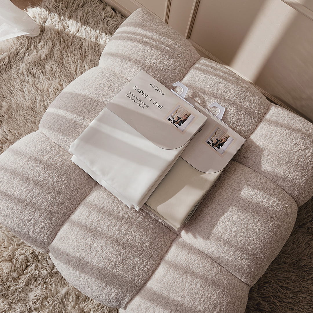 ZASŁONA NA TARAS GARDEN LINE - Beżowa jasna 155x220 Srebrna Przelotka