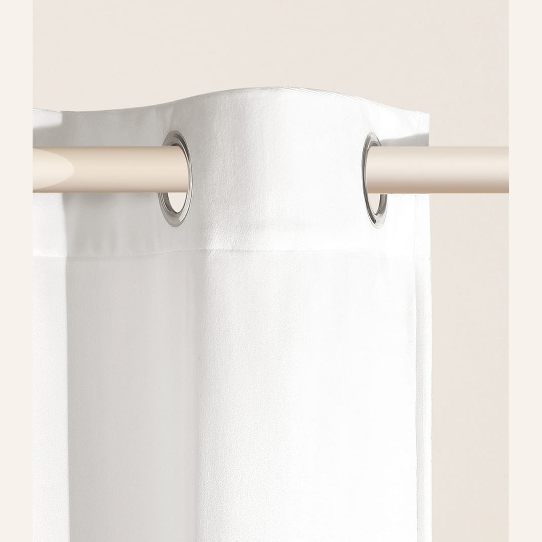 ZASŁONA WELUROWA BIANCA - BIAŁA 180x260 SREBRNA PRZELOTKA