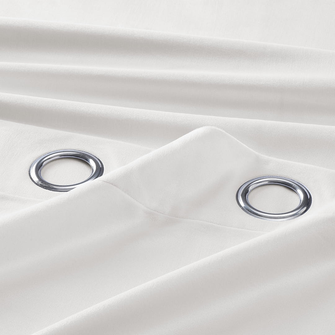 ZASŁONA WELUROWA BIANCA - BIAŁA 140x260 SREBRNA PRZELOTKA