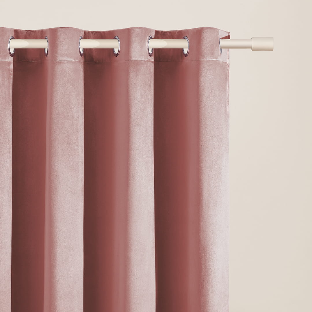 ZASŁONA WELUROWA BIANCA - RÓŻ INDYJSKI 140x250 SREBRNA PRZELOTKA