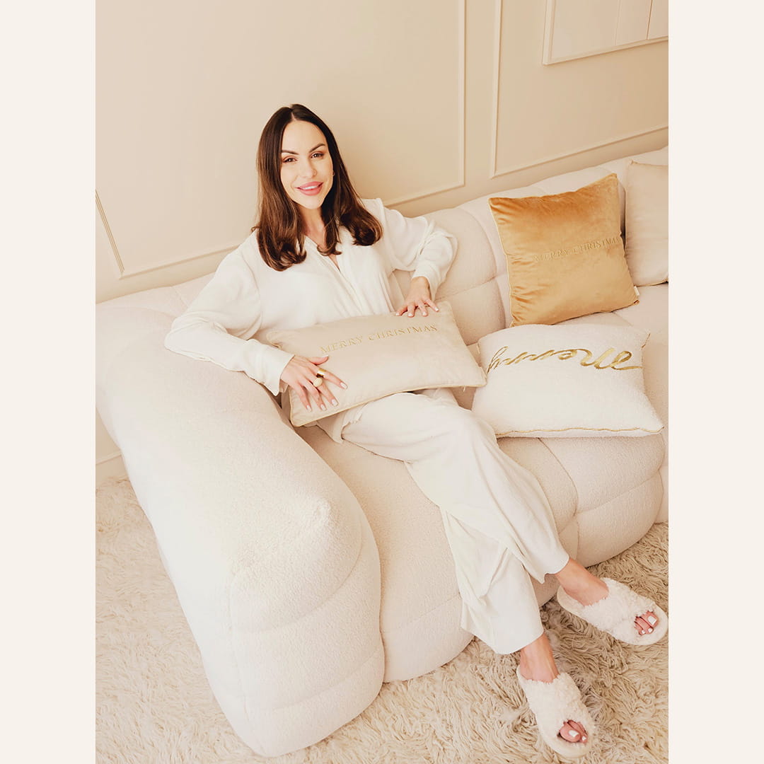 POSZEWKA ŚWIĄTECZNA XMAS - ZŁOTA 45x45