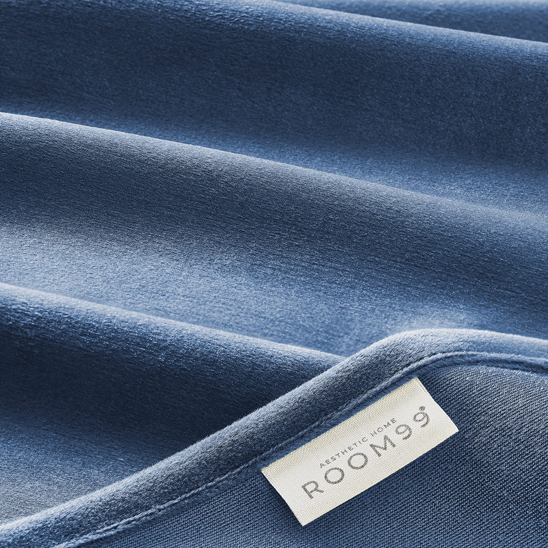 ZASŁONA WELUROWA BIANCA - GRANATOWA 180x270 SREBRNA PRZELOTKA