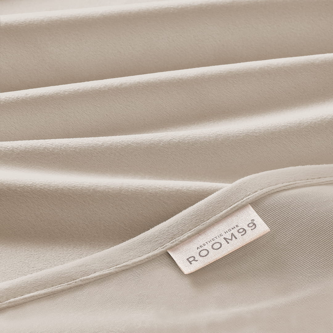 ZASŁONA WELUROWA BIANCA - BEŻOWA JASNA 180x270 SREBRNA PRZELOTKA