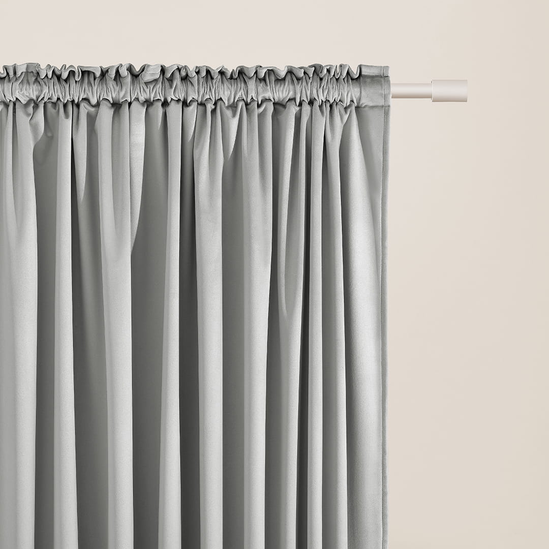 ZASŁONA WELUROWA BIANCA - SZARA JASNA 140x270 TAŚMA