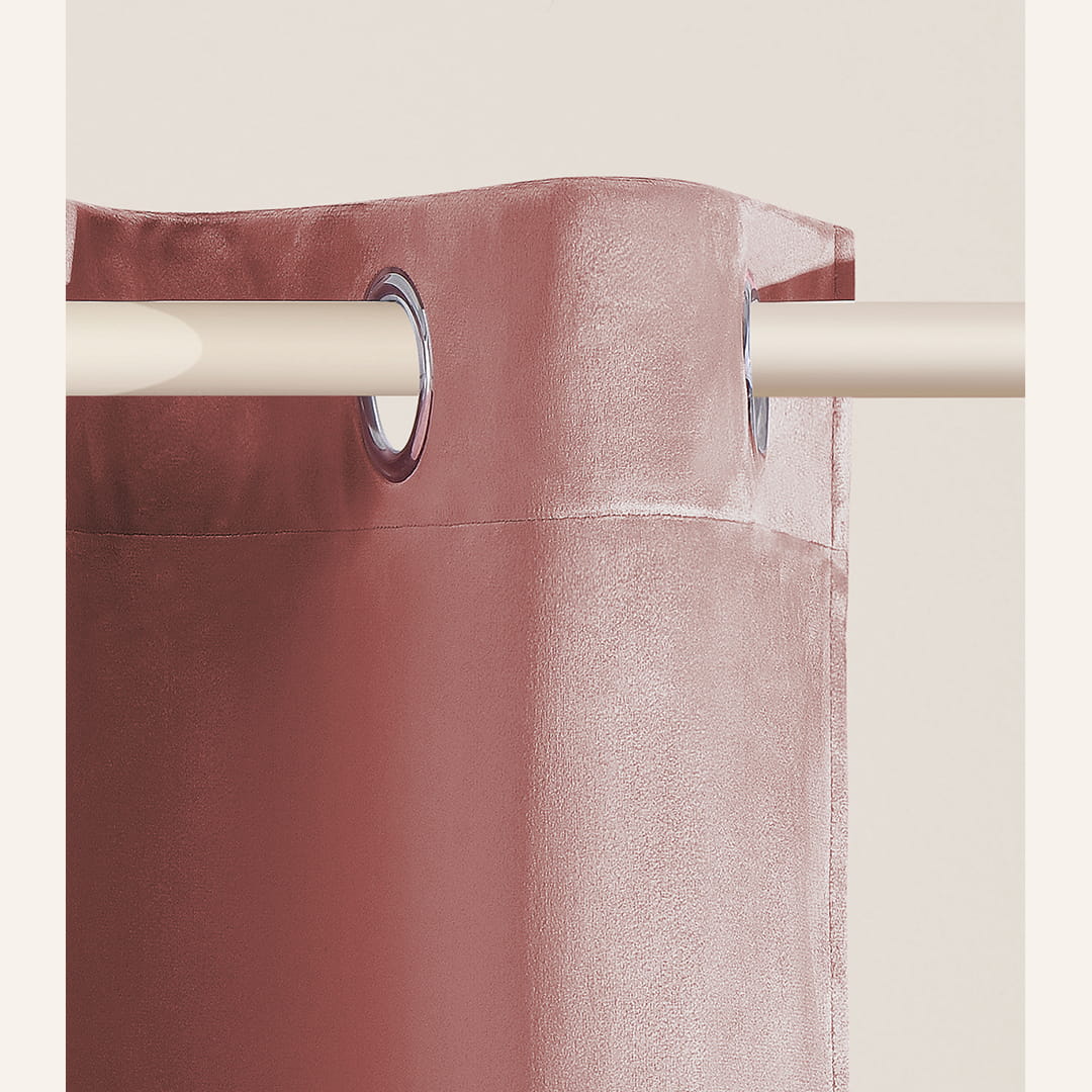 ZASŁONA WELUROWA BIANCA - RÓŻ INDYJSKI 140x270 SREBRNA PRZELOTKA