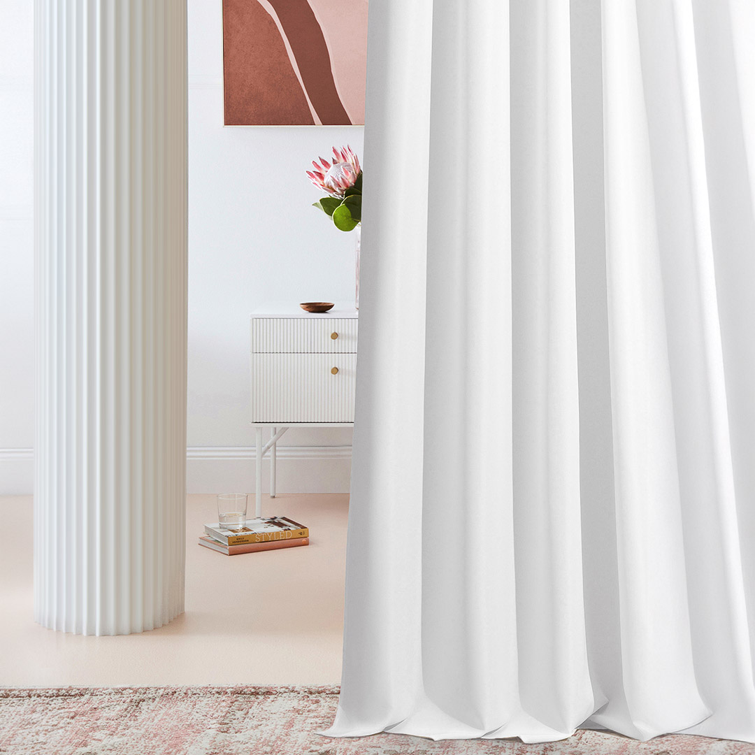   Zasłony na  wave   gotowe zaciemniające białe na żabki 140x280 - room99 