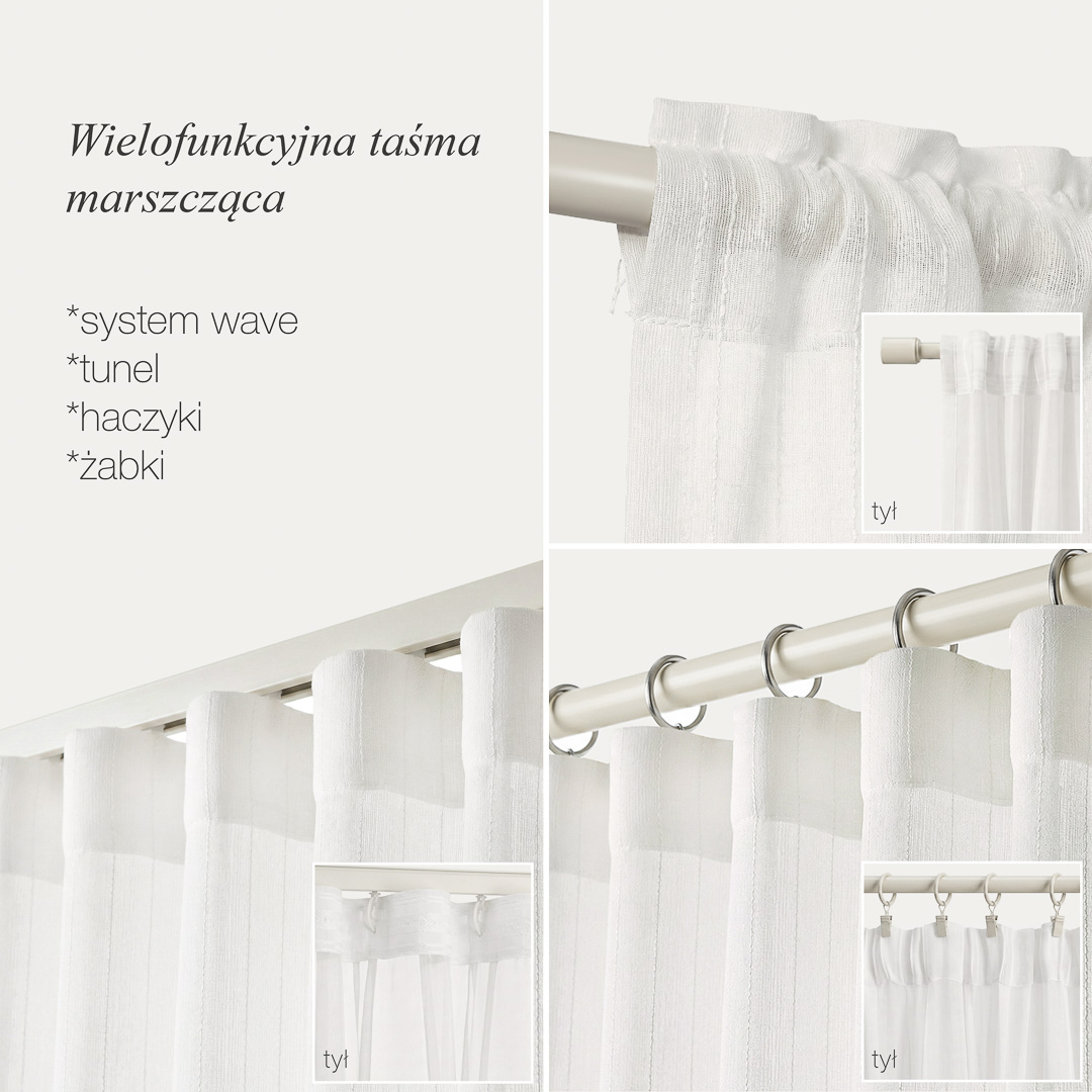 FIRANA MELROSÈ - BIAŁA  140x260 TAŚMA