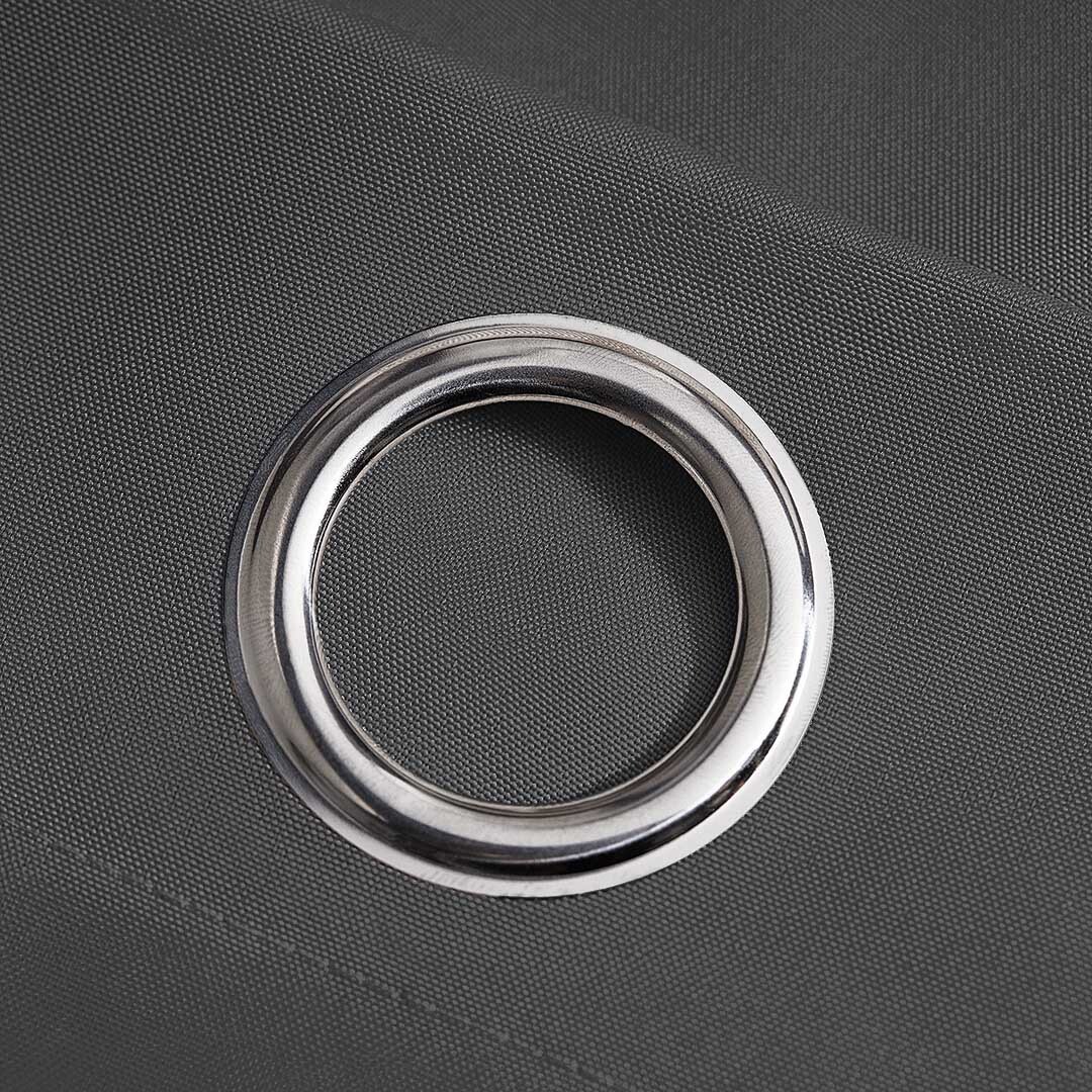 ZASŁONA NA TARAS GARDEN LINE - Szara ciemna 155x220 Srebrna Przelotka