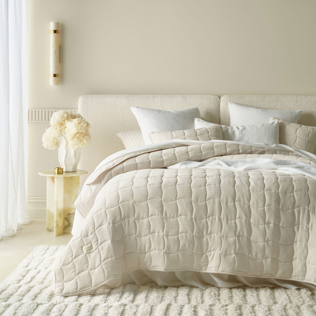 NARZUTA NA ŁÓŻKO MARSHMALLOW - BEŻOWA 220x240