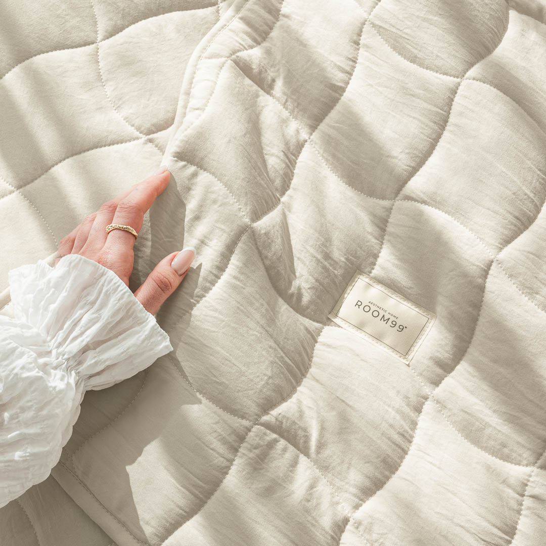 NARZUTA NA ŁÓŻKO MARSHMALLOW - BEŻOWA 220x240