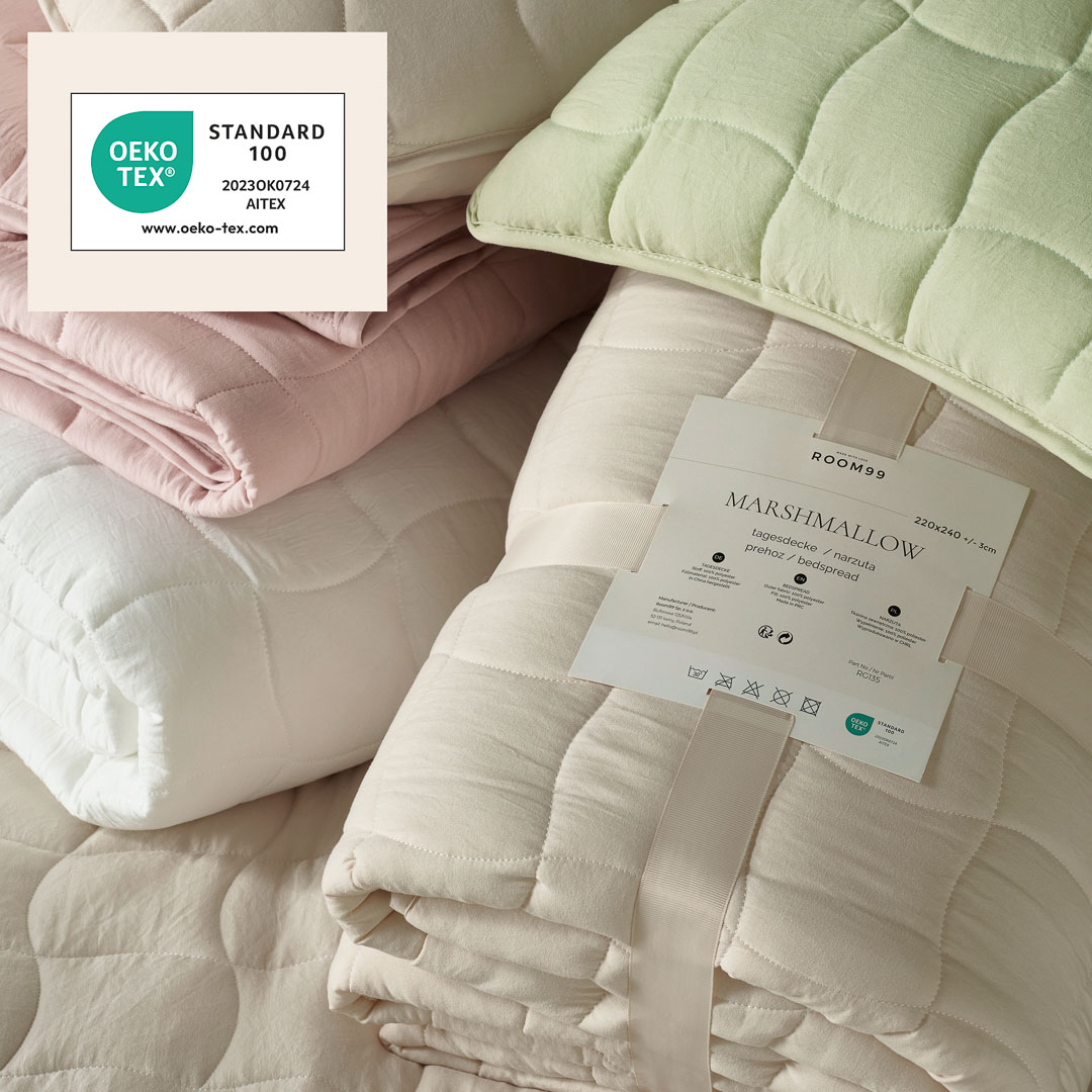 POSZEWKA DEKORACYJNA MARSHMALLOW - BEŻOWA 45x45