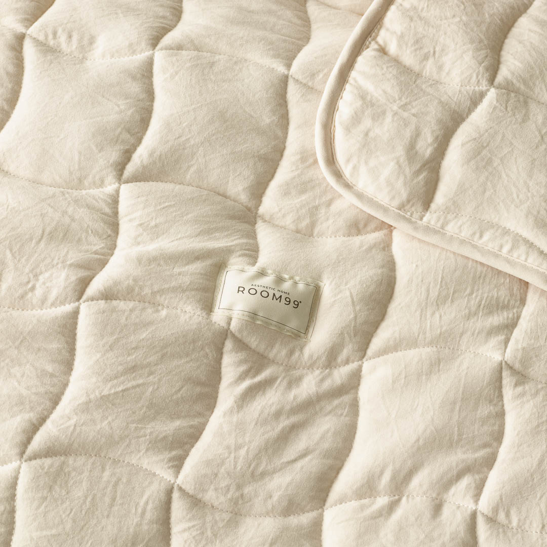 NARZUTA NA ŁÓŻKO MARSHMALLOW - KREMOWA 220x240