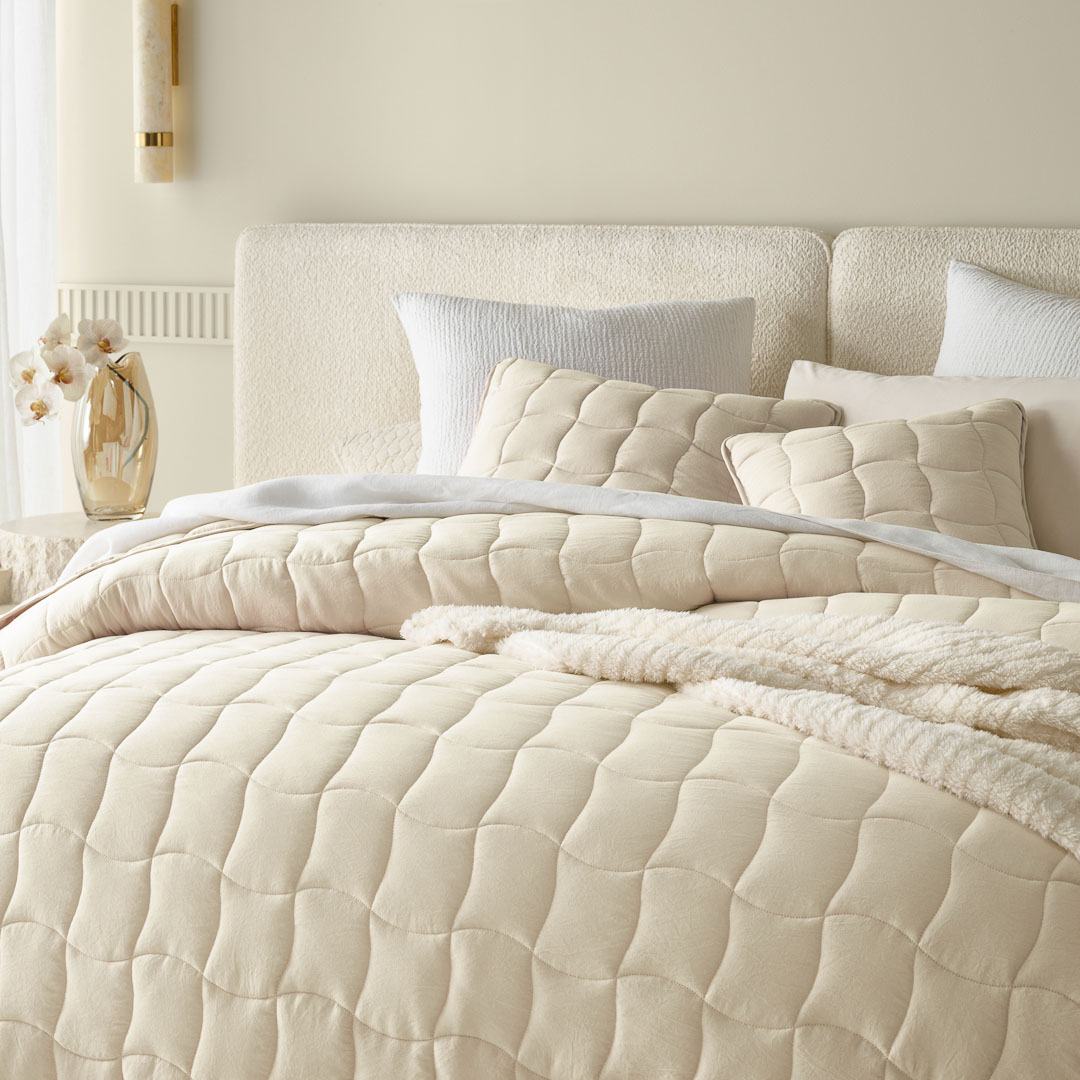 POSZEWKA DEKORACYJNA MARSHMALLOW - KREMOWA 50x60