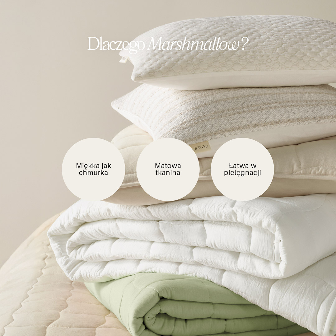 POSZEWKA DEKORACYJNA MARSHMALLOW - KREMOWA 45x45