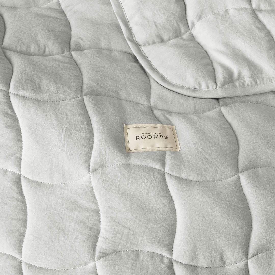 NARZUTA NA ŁÓŻKO MARSHMALLOW - SZARA JASNA 220x240