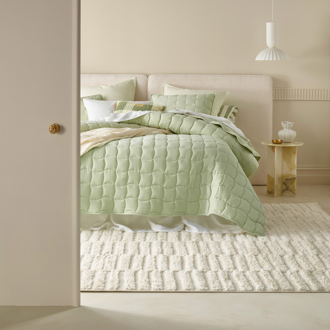 NARZUTA NA ŁÓŻKO MARSHMALLOW - ZIELEŃ MATCHA 200x220