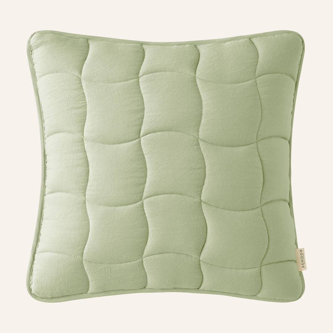  Poduszka dekoracyjna w kolorze zieleni matcha 45x45 cm 